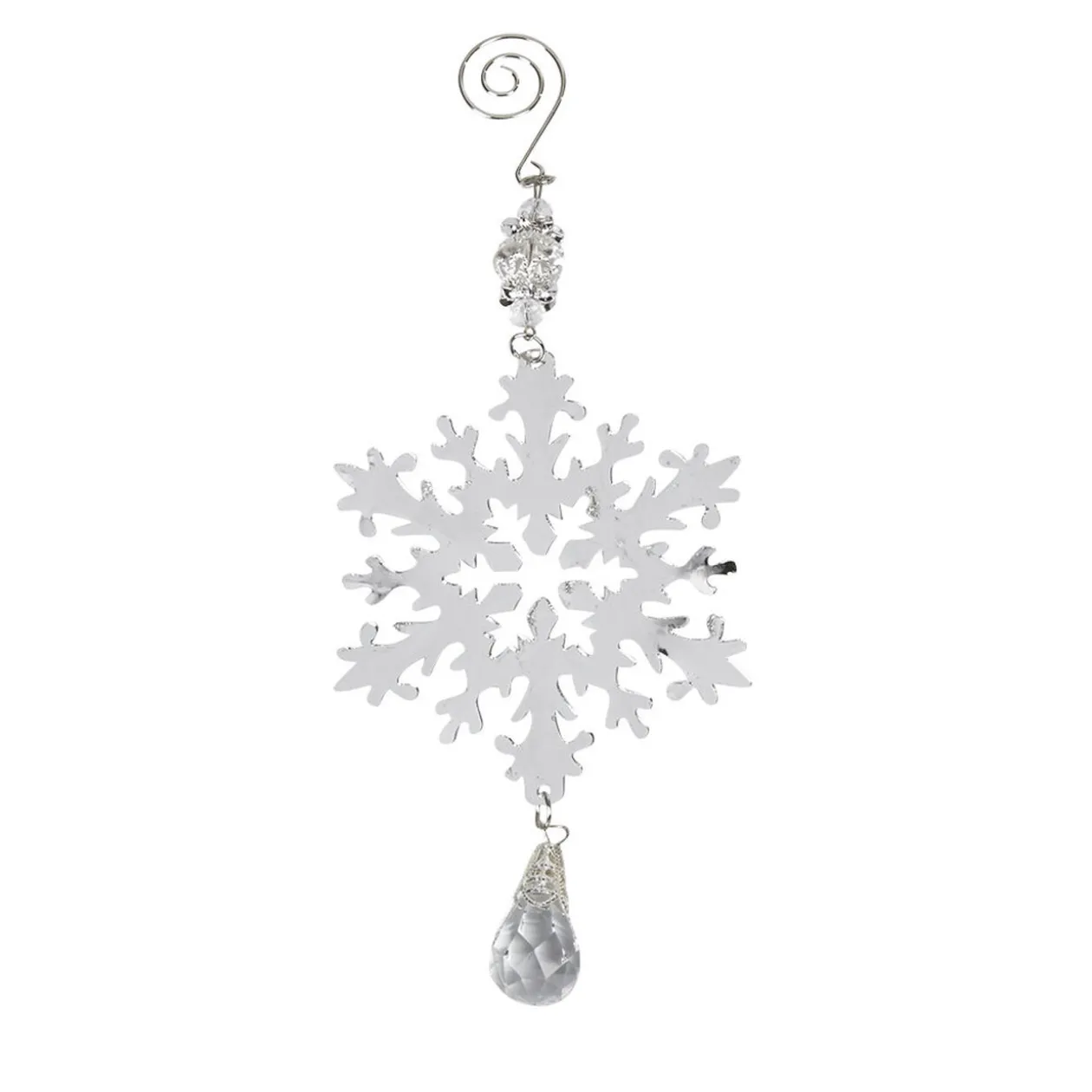 Suspension flocon de Noël argenté