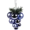 Suspension grappe boule de Noël violette
