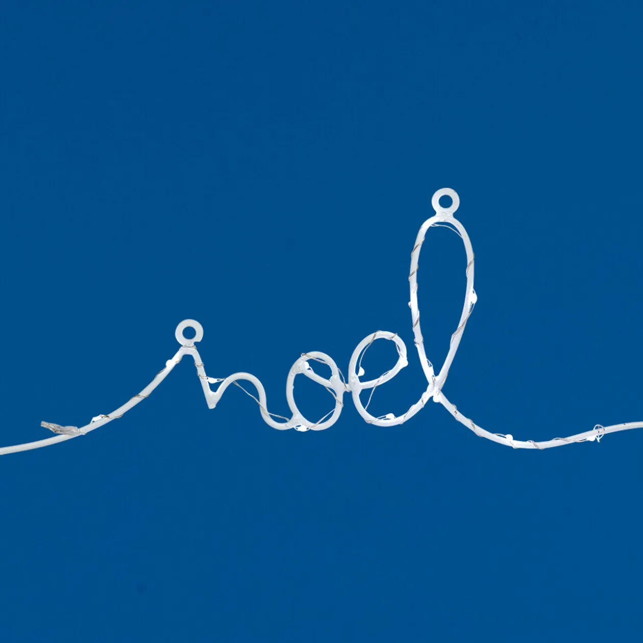 Suspension Noël lumineuse blanc fixe 18,5 cm