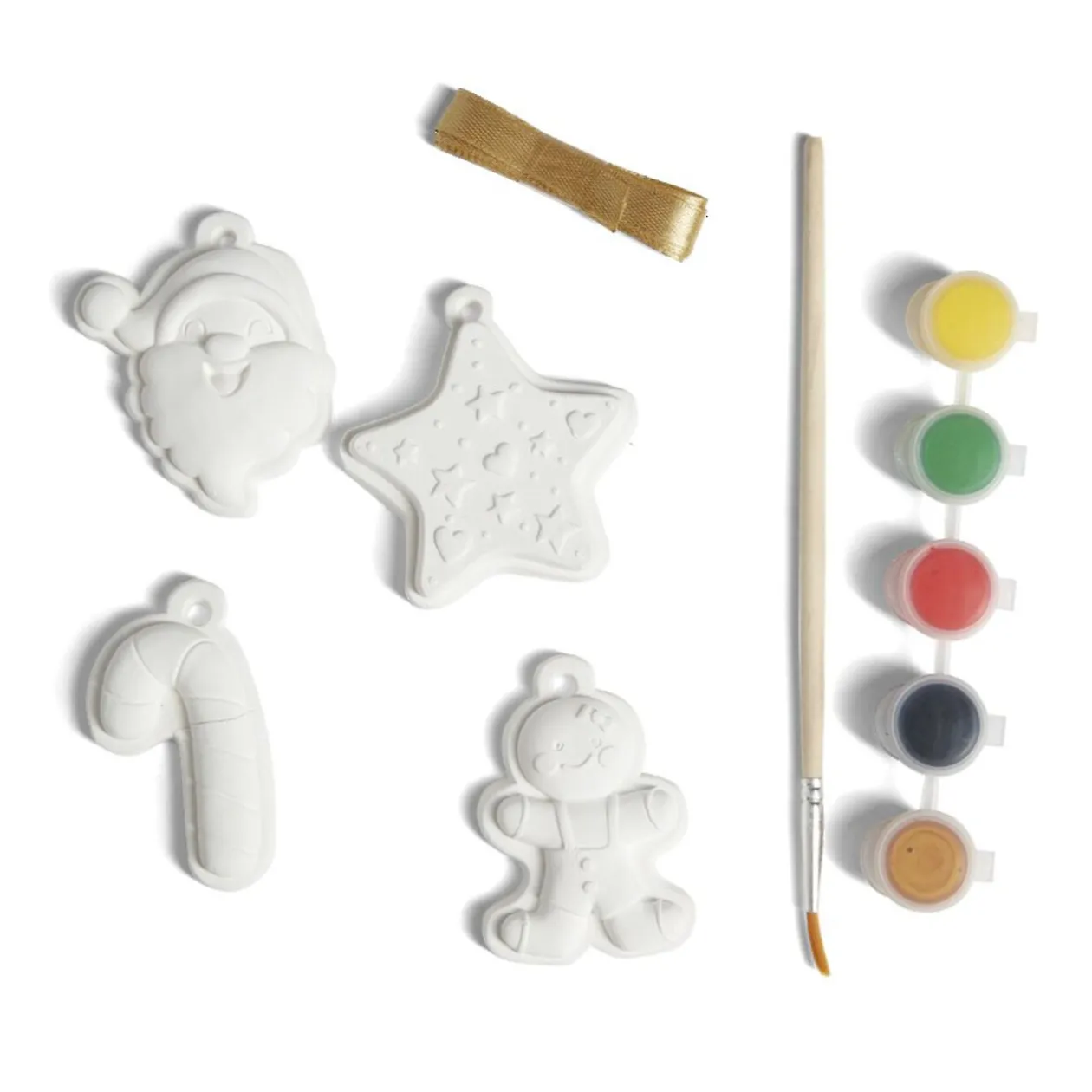 Suspension Noël x4 peinture sur plâtre