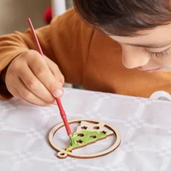 Suspension ronde sapin de Noël à peindre