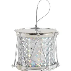 Suspension tambour argenté x6