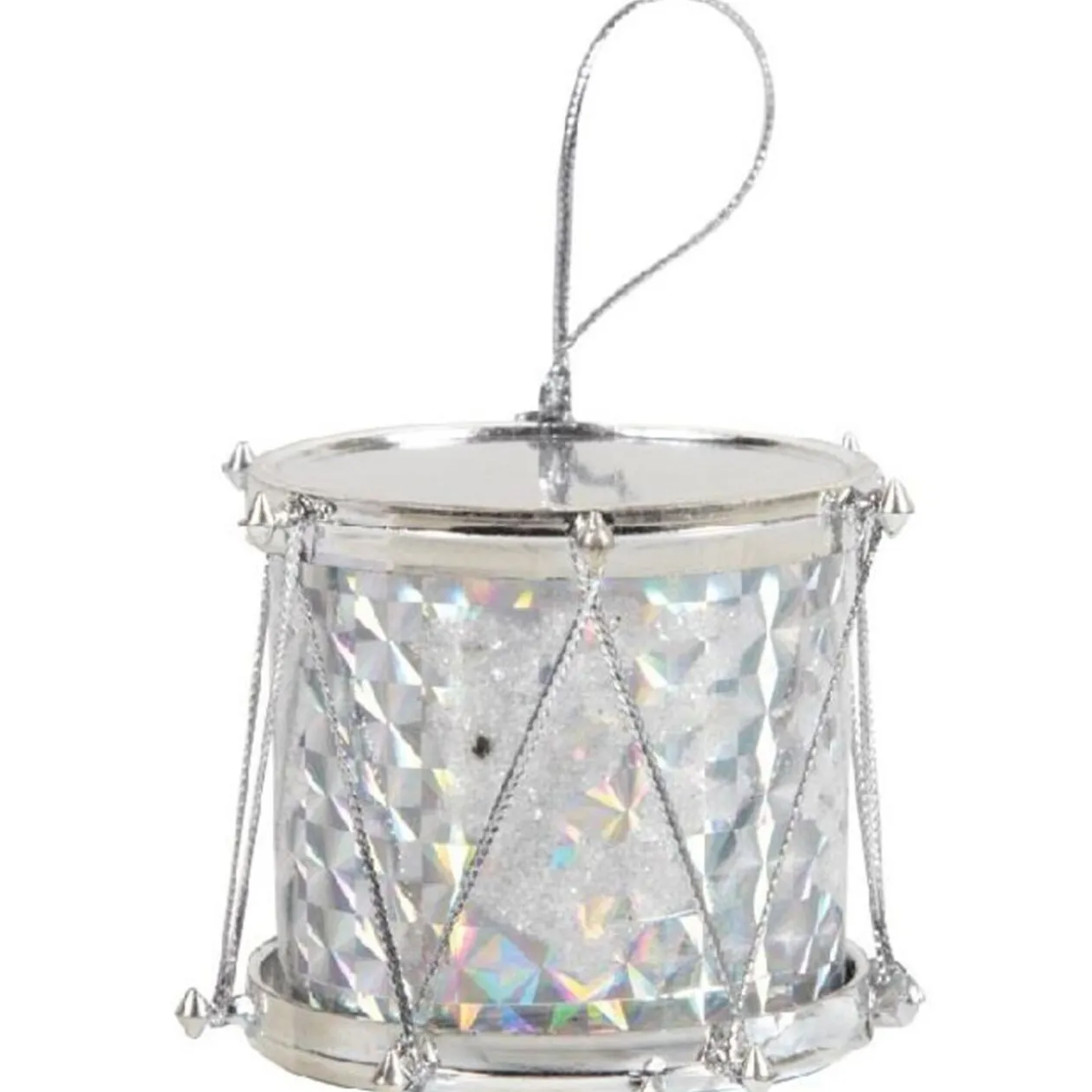 Suspension tambour argenté x6