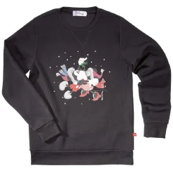 Sweat de Noël femme Disney Mickey et Minnie amoureux noir et rouge