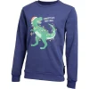 Sweat de Noël homme Christmas Tree Rex bleu et vert