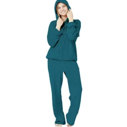 Sweat velours uni bleu Taille L