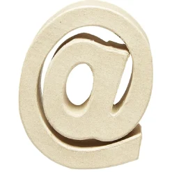 Symbole @ à décorer en papier maché