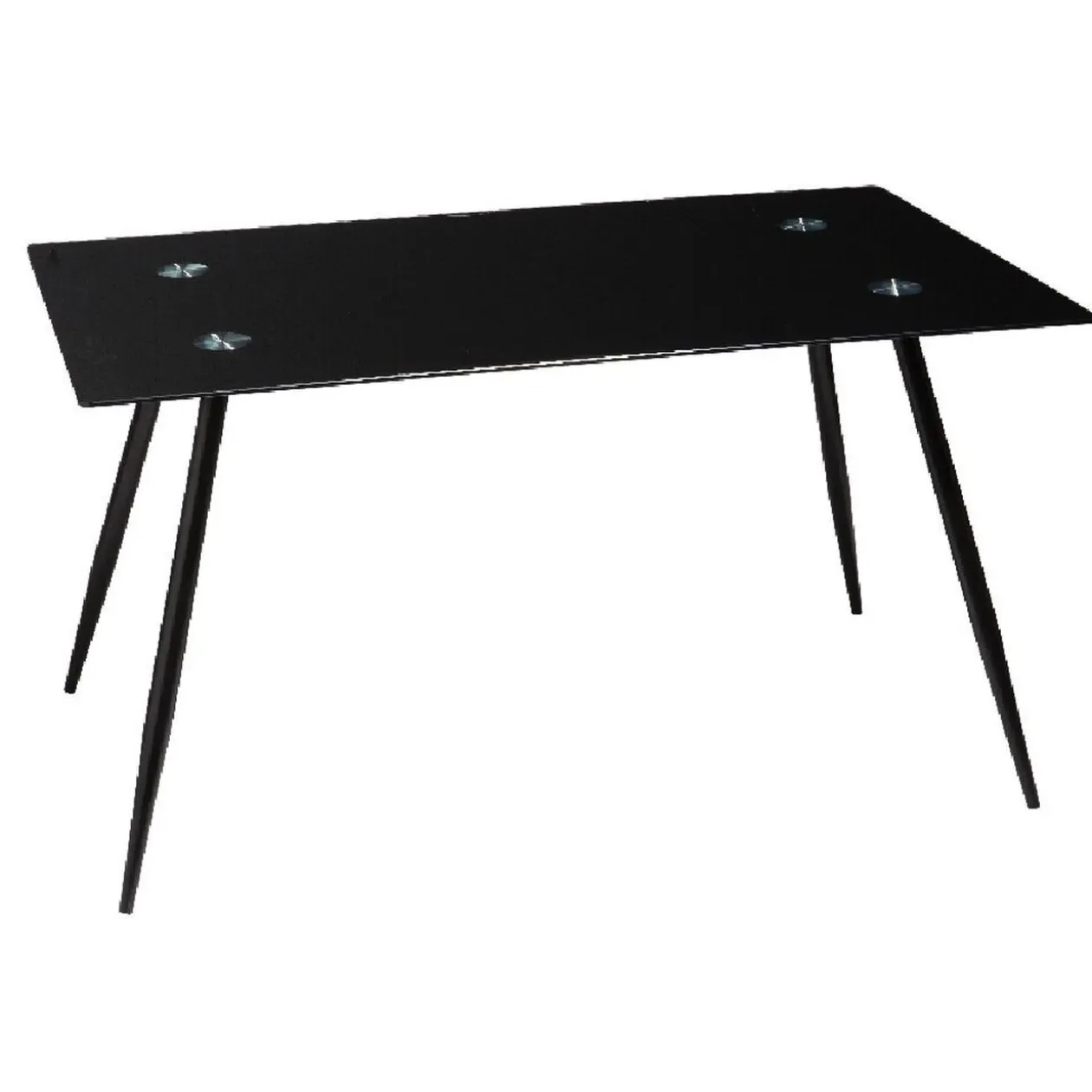 Table basse Gaby verre trempé noir h. 76 cm