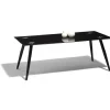 Table basse Gaby verre trempé noir h. 50 cm