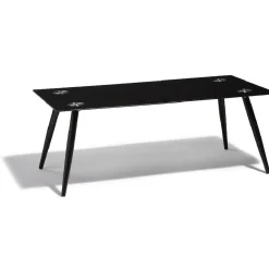 Table basse Gaby verre trempé noir h. 50 cm