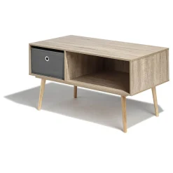 Table basse naturelle Bilbao 1 tiroir et 1 niche