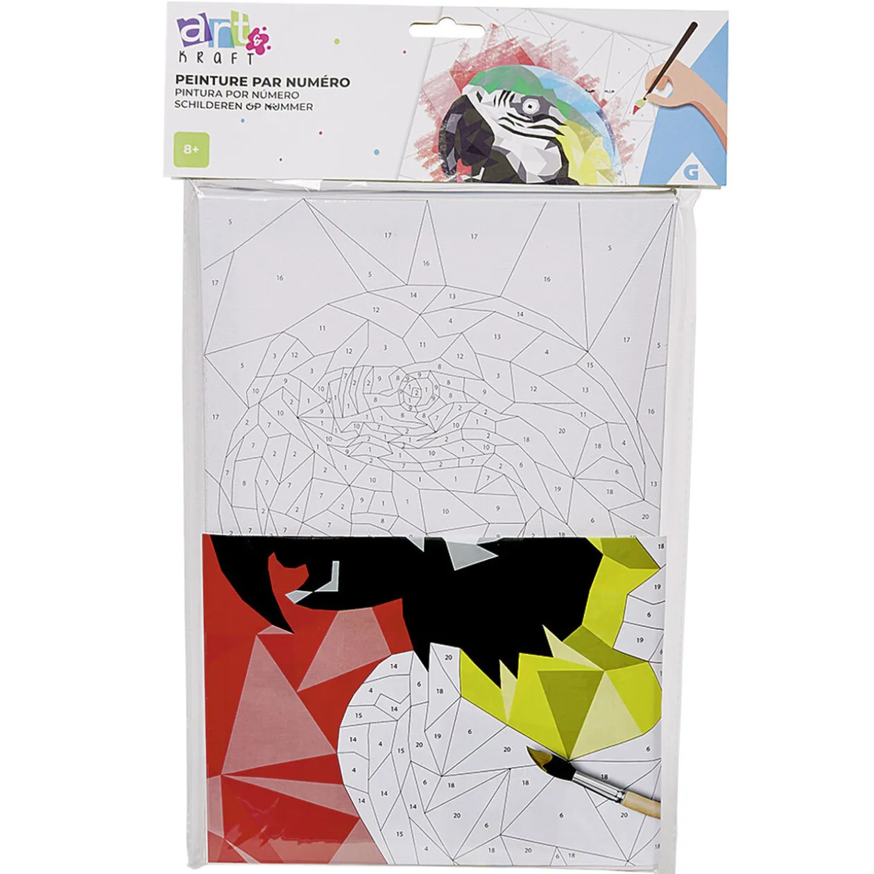 Tableau à peindre par soi-même ara numéroté