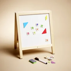 Tableau ardoise bois 1 côté magnétique 1 côté craie L26,5xH32cm