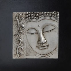 Tableau déco Bouddha noir argenté