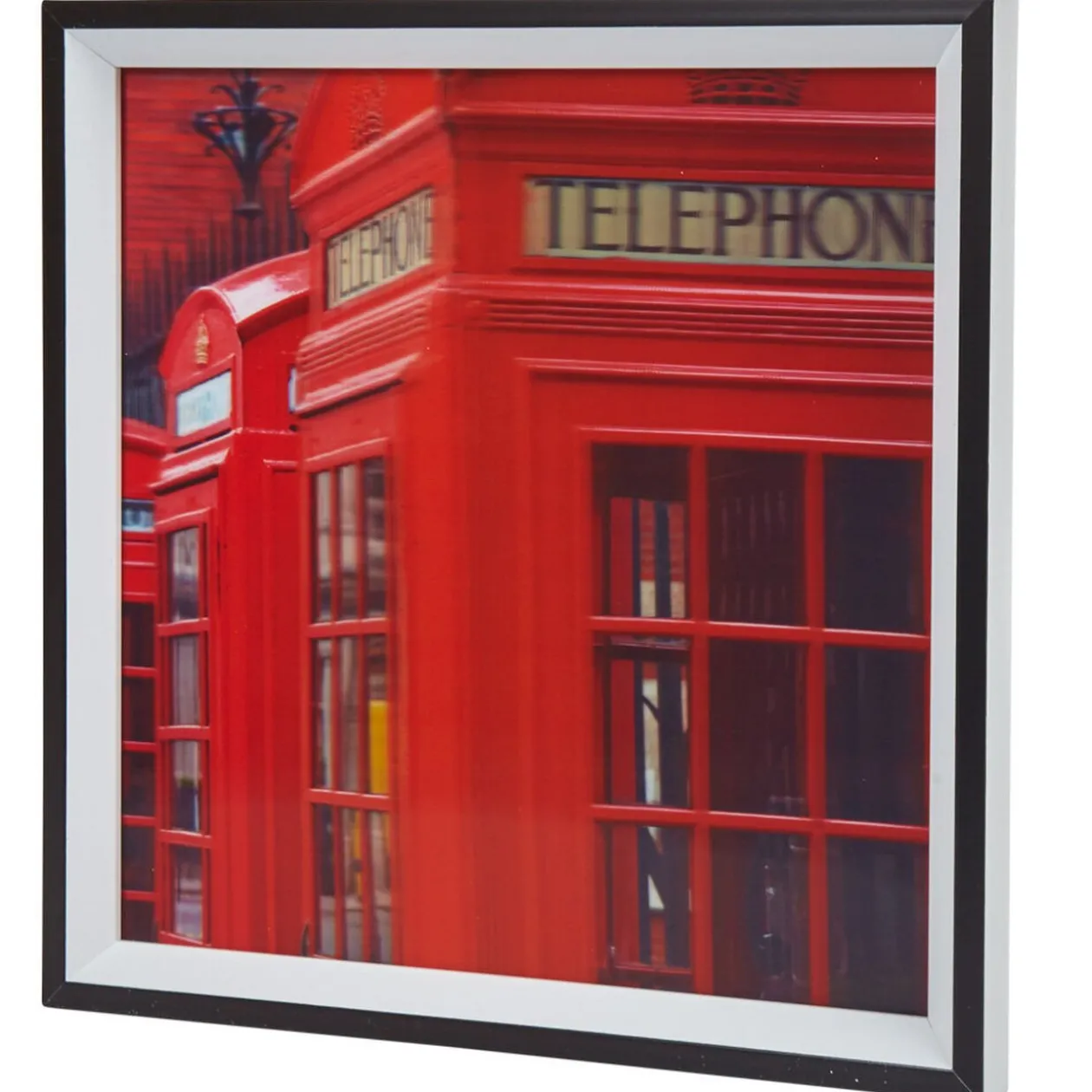 Tableau déco 3D motif London cabine téléphonique rouge