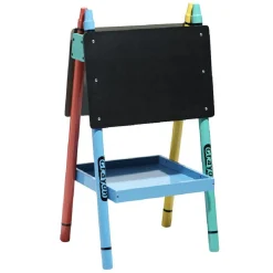 Tableau double face enfant multicolore design crayons