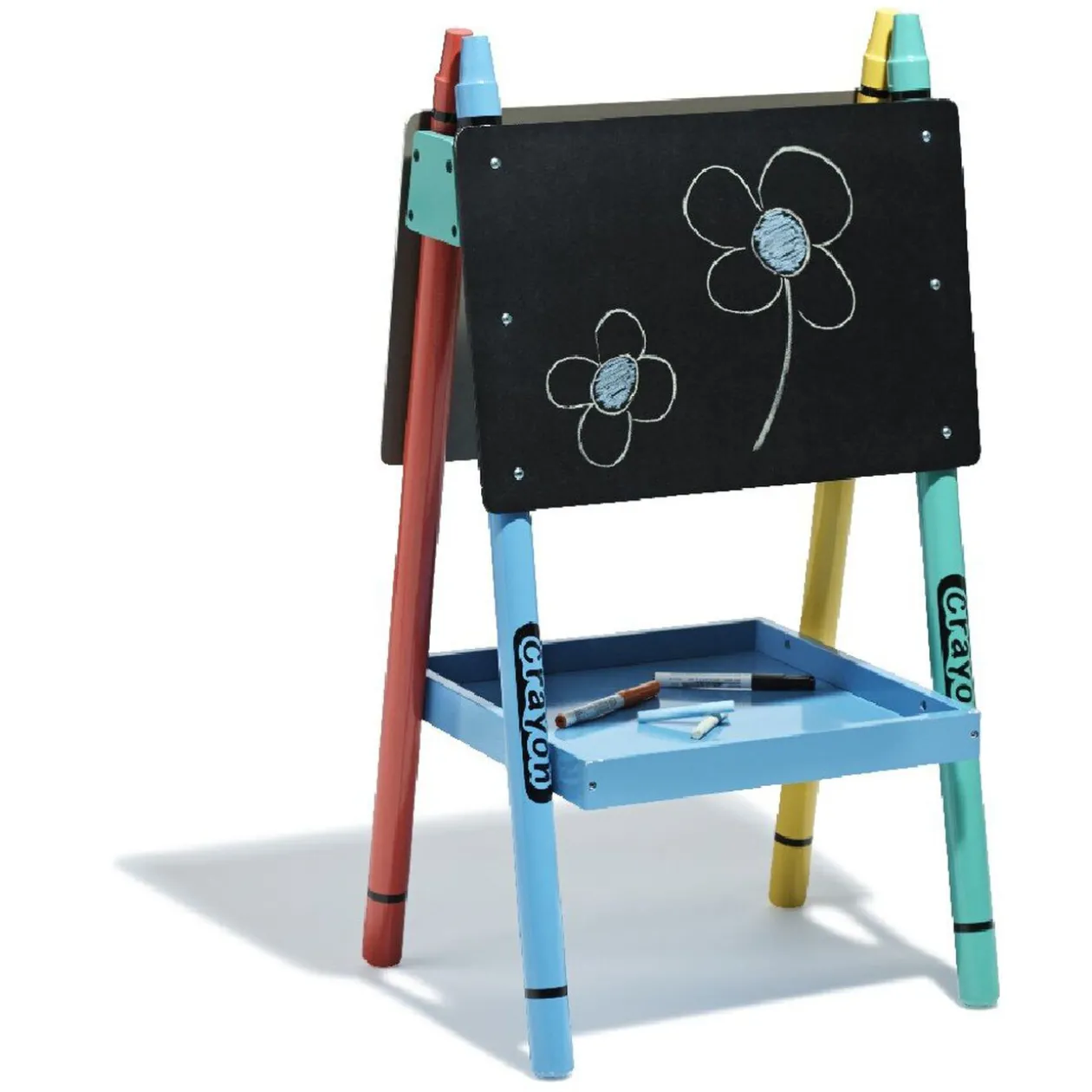 Tableau double face enfant multicolore design crayons