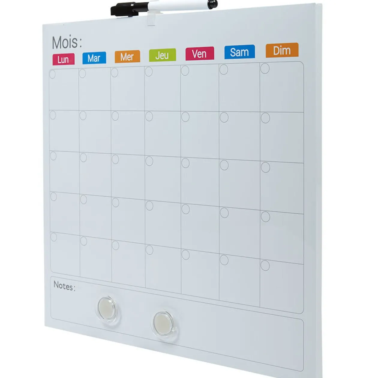 Tableau mémo calendrier avec feutre
