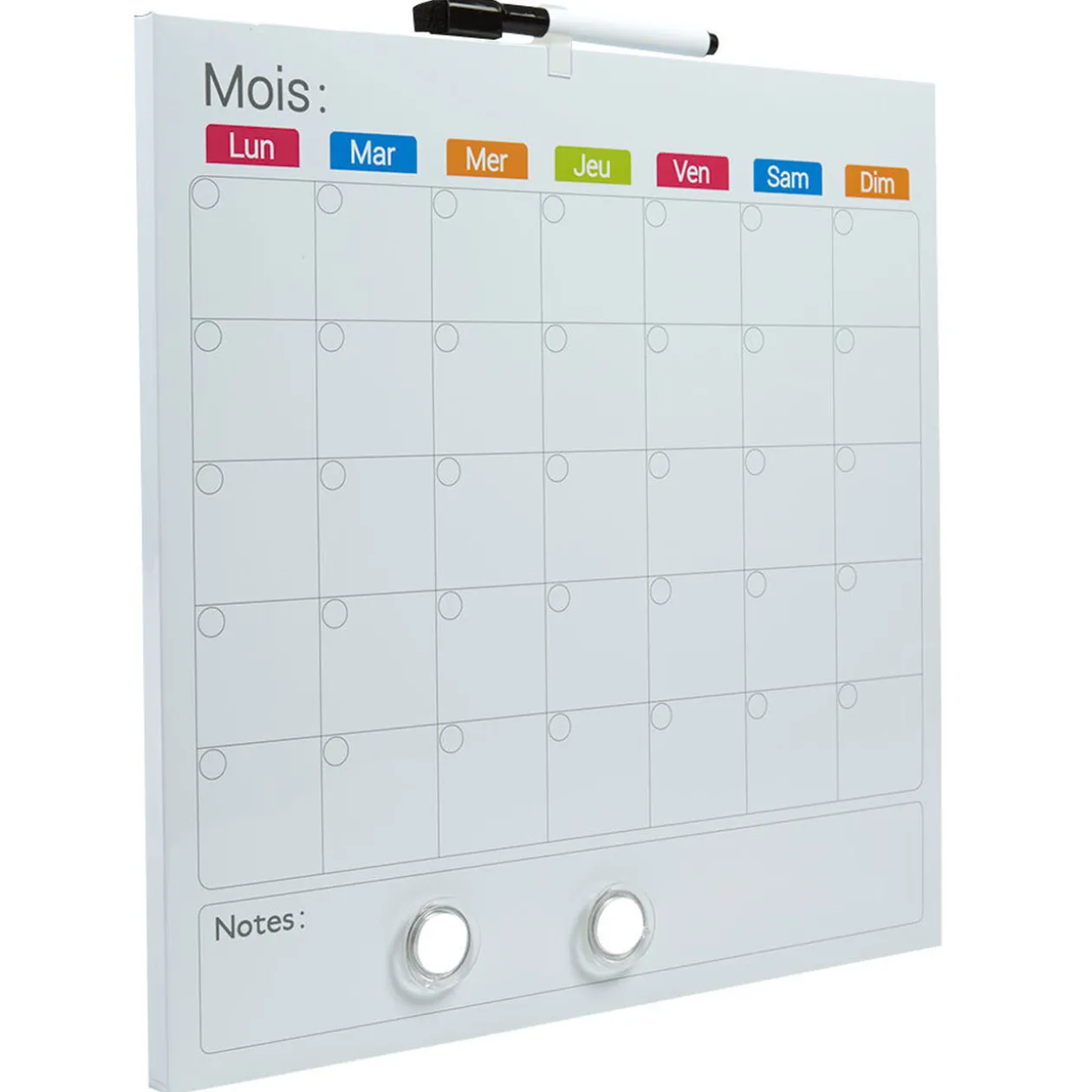 Tableau mémo calendrier avec feutre