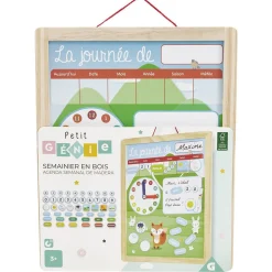 Tableau organisation enfant activités responsabilités en bois