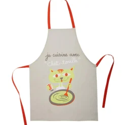 Tablier toque et manique enfant Chat touille