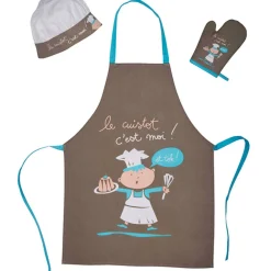 Tablier toque et manique enfant Cuistot