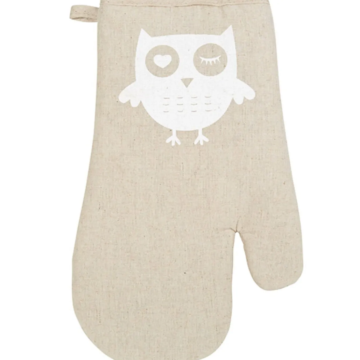 Tablier torchon et gant de cuisine design hibou