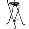 Tabouret de bar pliant noir