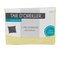 Taie d oreiller jaune