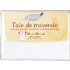 Taie de traversin blanc 85x185