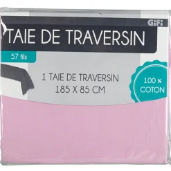 Taie de traversin rose