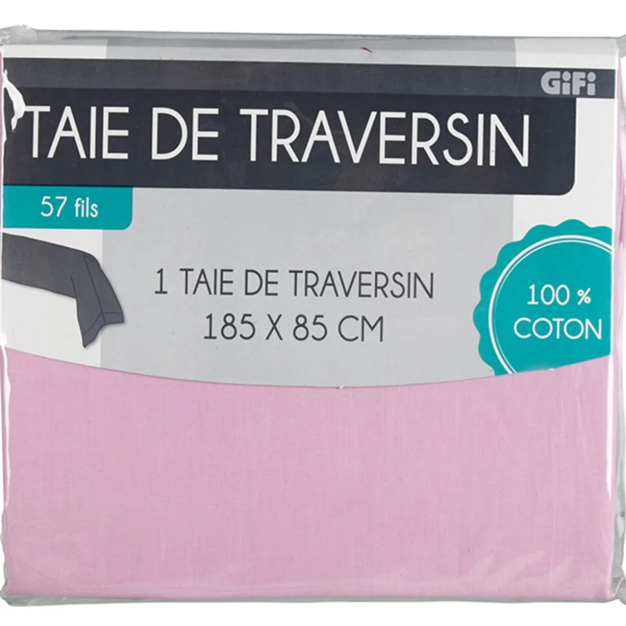 Taie de traversin rose