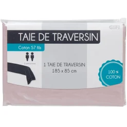 Taie de traversin rose