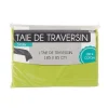 Taie de traversin vert anis uni