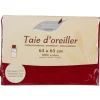 Taie oreiller rouge 63x63