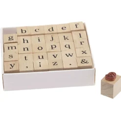 Tampon alphabet en bois x30