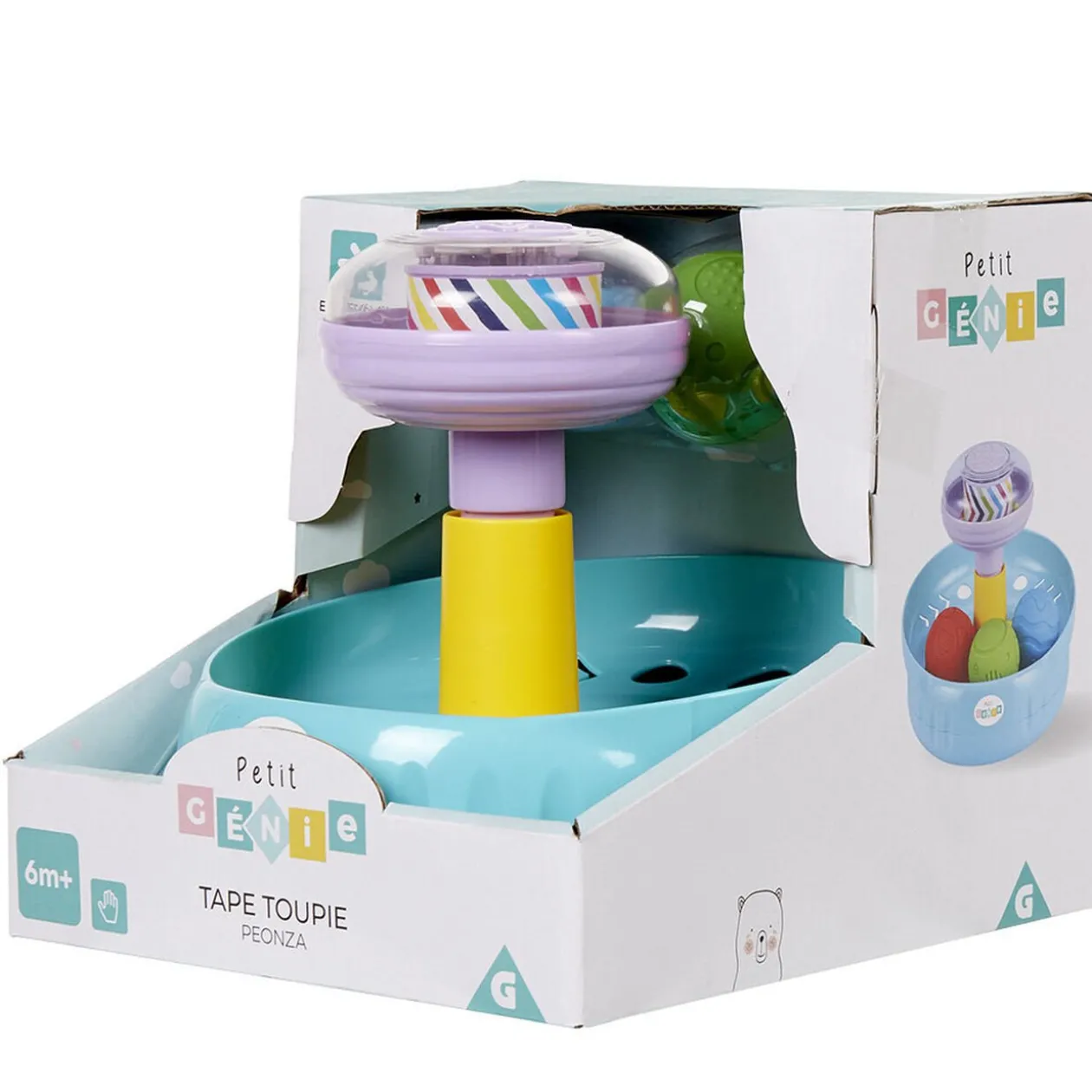 Tape toupie à balles