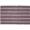 Tapis déco chenille violet et blanc