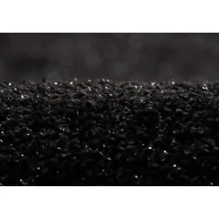 Tapis déco noir déco fil métallique brillant