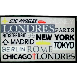 Tapis de cuisine design city word