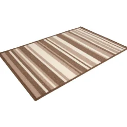 Tapis de cuisine rayé beige