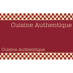 Tapis de cuisine rouge et blanc