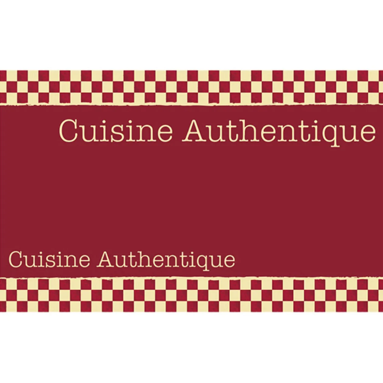 Tapis de cuisine rouge et blanc