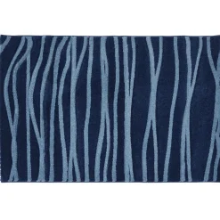 Tapis effet creusé bleu