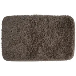 Tapis effet fourrure taupe