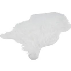 Tapis effet peau de bête blanc uni
