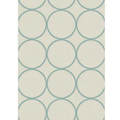 Tapis effet tissé design Cercles