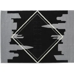 Tapis géométrique design New York noir et gris
