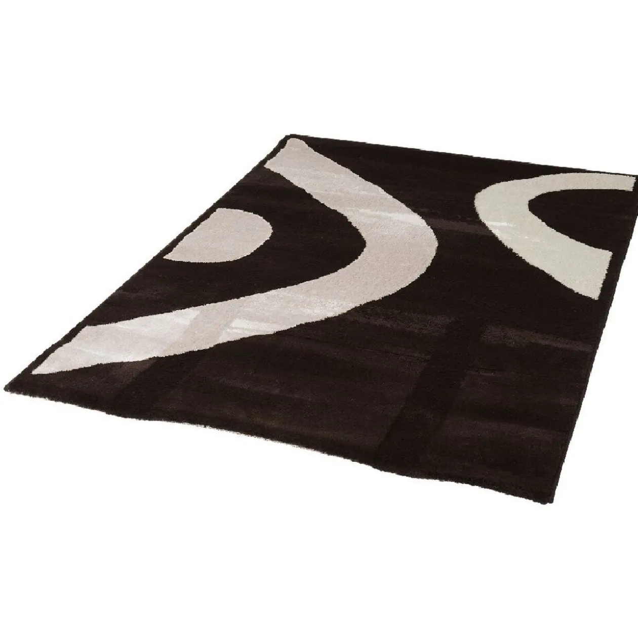 Tapis Light marron et beige motif vague