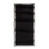 Tapis Light uni noir contour gris